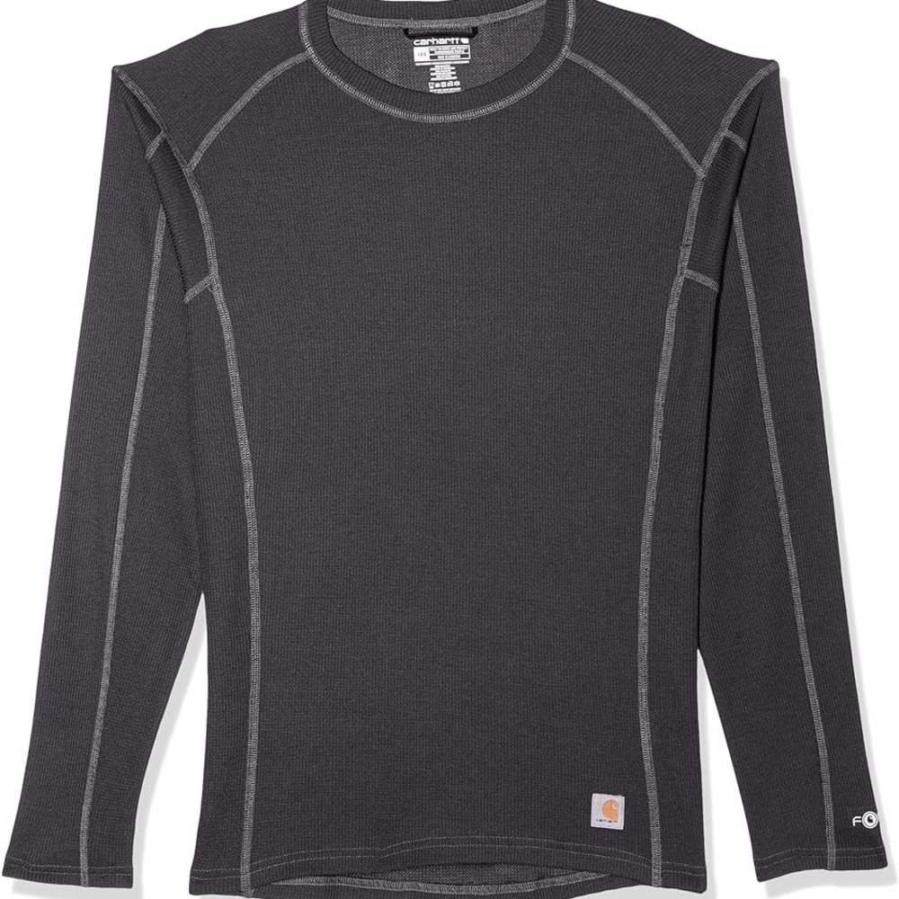 Carhartt Men's Force Midweight Waffle Baselayer Crewneck Top